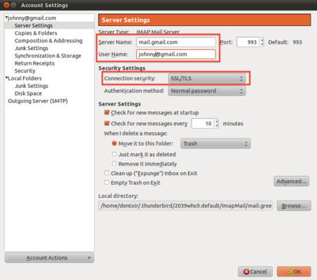 Thunderbird Install
