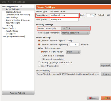 Thunderbird Install