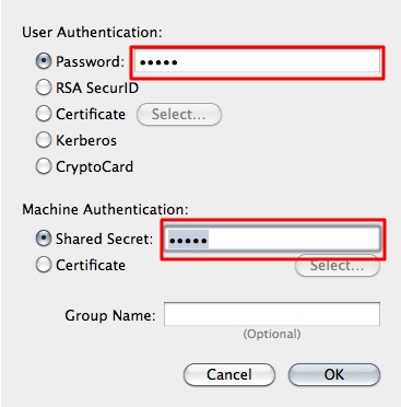 VPN on Mac OS X